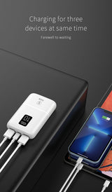 SiGN Mini Powerbank med Display 10 000mAh Vit
