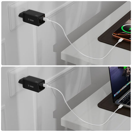 SiGN 65W Snabbladdare USB-C PD Svart