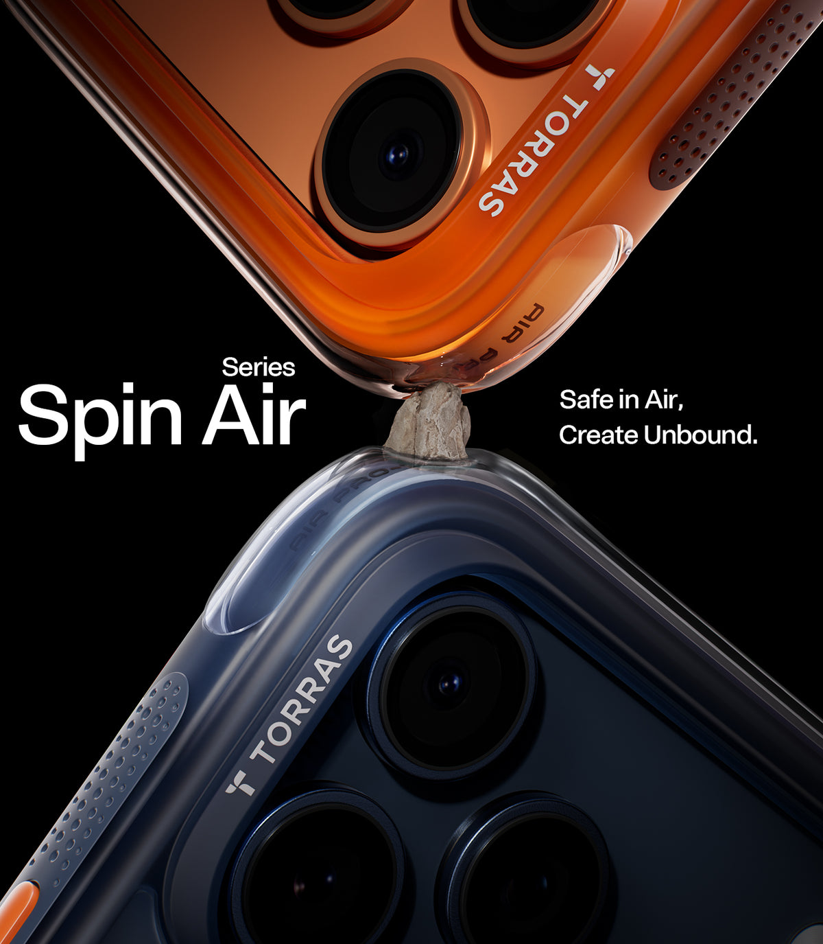 Torras iPhone 17 Pro Skal Ostand Q3 Air Energy Orange