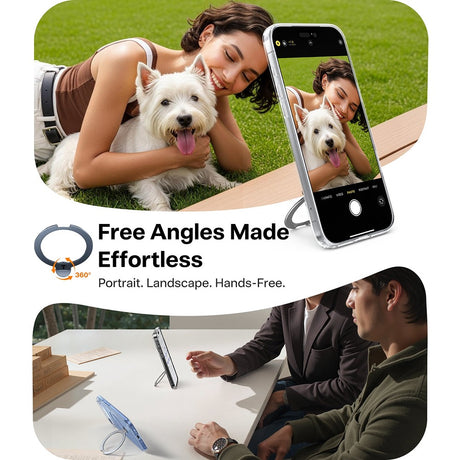 Torras iPhone Air Skal Ostand Q3 Spin Transparent