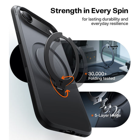 Torras iPhone Air Skal Ostand Q3 Spin Obsidian Black