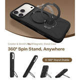 Torras iPhone 17 Pro Skal Ostand Q3 Silicone Obsidian Black