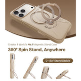 Torras iPhone 17 Pro Max Skal Ostand Q3 Silicone Desert Gold