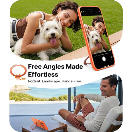 Torras iPhone 17 Pro Skal Ostand Q3 Spin Energy Orange