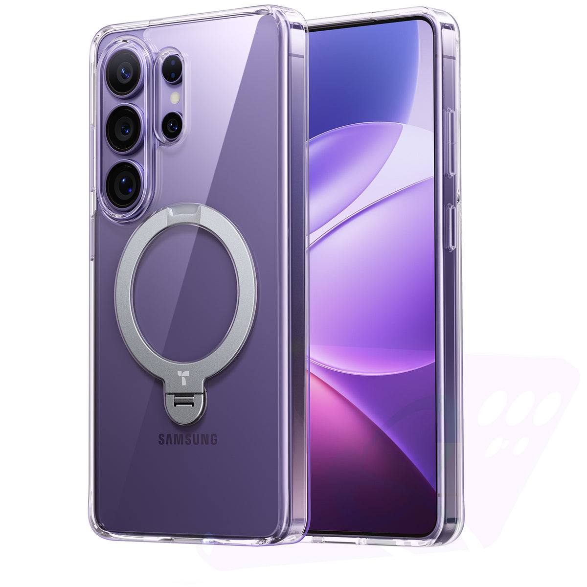 Torras Samsung Galaxy S26 Ultra Skal Ostand Q3 Spin Transparent