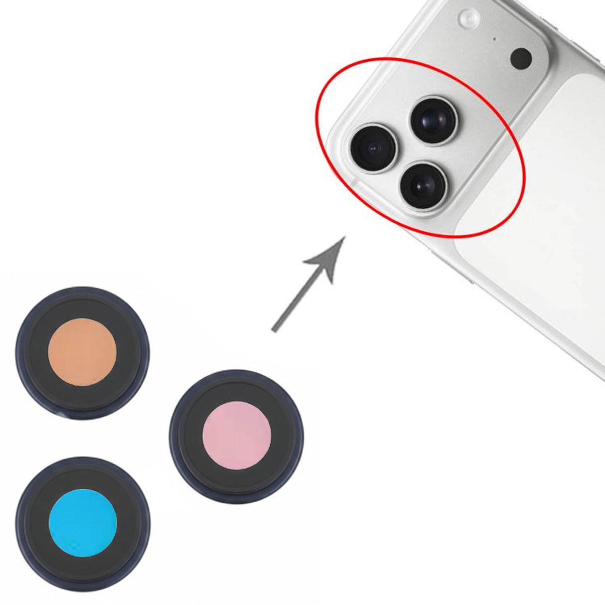 Kameralins med ram för iPhone 17 Pro och 17 Pro Max - Blå