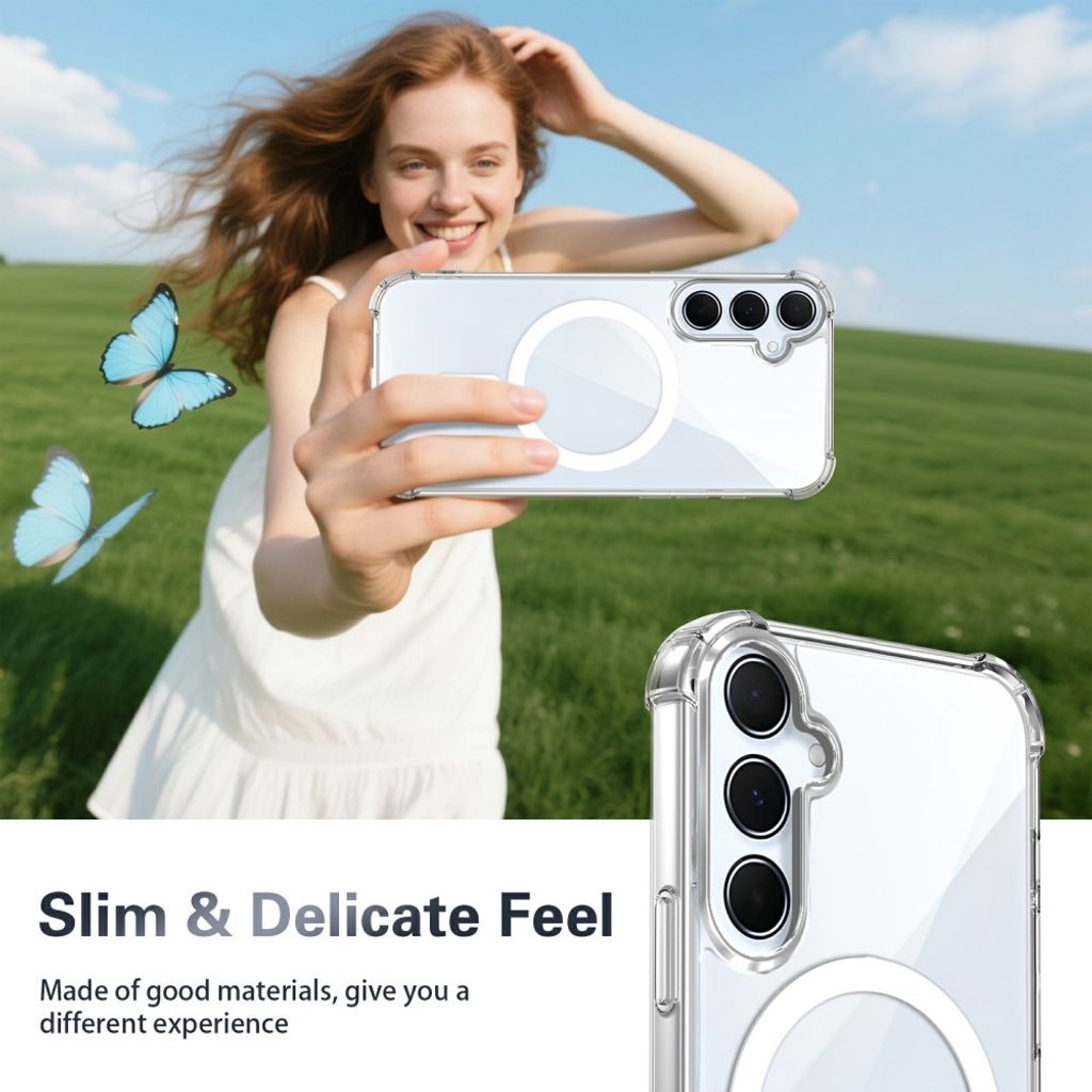 Samsung Galaxy S25 FE/S26 FE Skal MagSafe Transparent