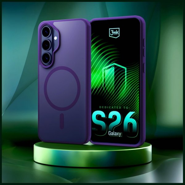 3mk Samsung Galaxy S26 Skal Smoke MagCase Lila