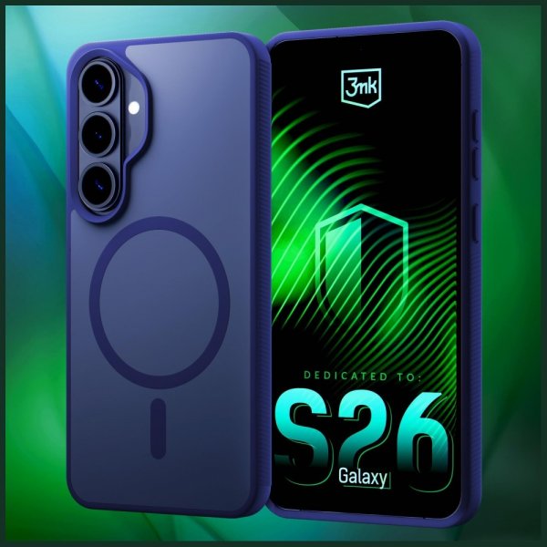 3mk Samsung Galaxy S26 Plus Skal Smoke MagCase Blå