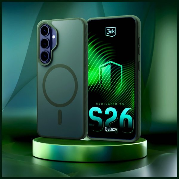 3mk Samsung Galaxy S26 Plus Skal Smoke MagCase Grön