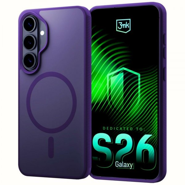 3mk Samsung Galaxy S26 Plus Skal Smoke MagCase Lila