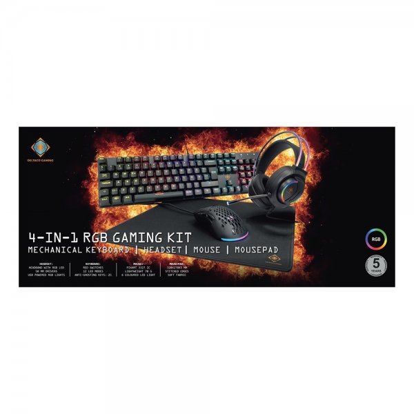 Deltaco Gaming 4-in-1 RGB Gaming Kit Mekaniskt