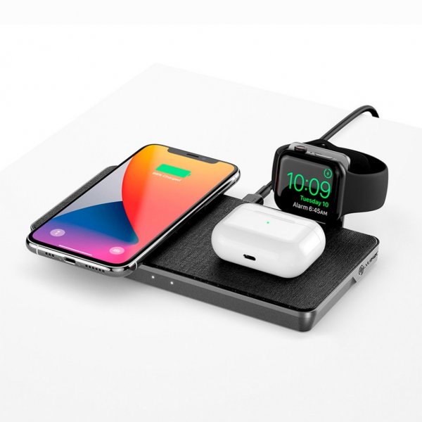 ALOGIC Ultra Power 4-i-1 Trådlös Dubbel Laddningsdocka med Apple Watch-laddare