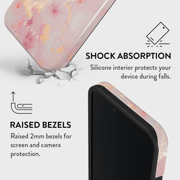 Burga iPhone 16e/iPhone 17e Skal Tough Golden Coral