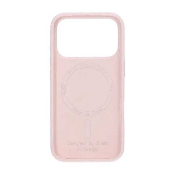 Rvelon iPhone 17 Pro Max Skal Silikon MagSafe Ljusrosa