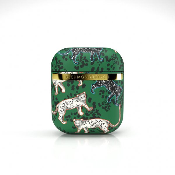 Richmond & Finch AirPods (1/2) Skal Green Leopard