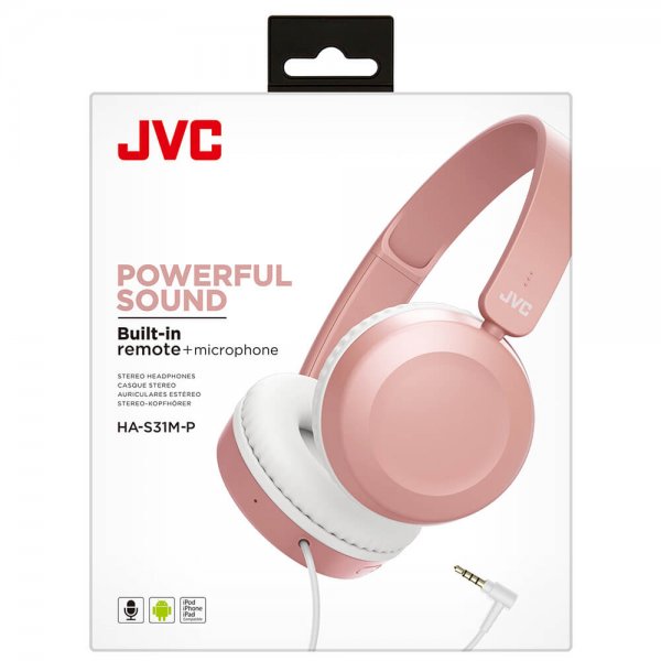 JVC Hörlurar HAS31 On-Ear Rosa