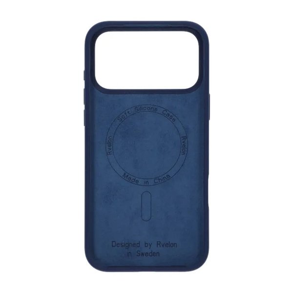 Rvelon iPhone 17 Pro Max Skal Silikon MagSafe Mörkblå