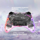 Deltaco Gaming Trådlös Kontroll för Nintendo Switch Transparent RGB