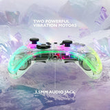 Deltaco Gaming Trådlös Kontroll för Nintendo Switch Transparent RGB