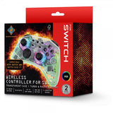 Deltaco Gaming Trådlös Kontroll för Nintendo Switch Transparent RGB
