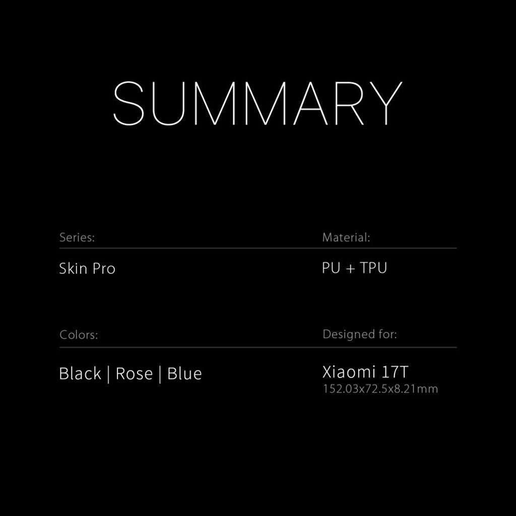 Dux Ducis Xiaomi 17T Fodral Skin Pro Series Svart