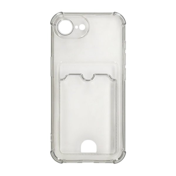 iPhone 16e/17e Skal Korthållare Transparent Svart