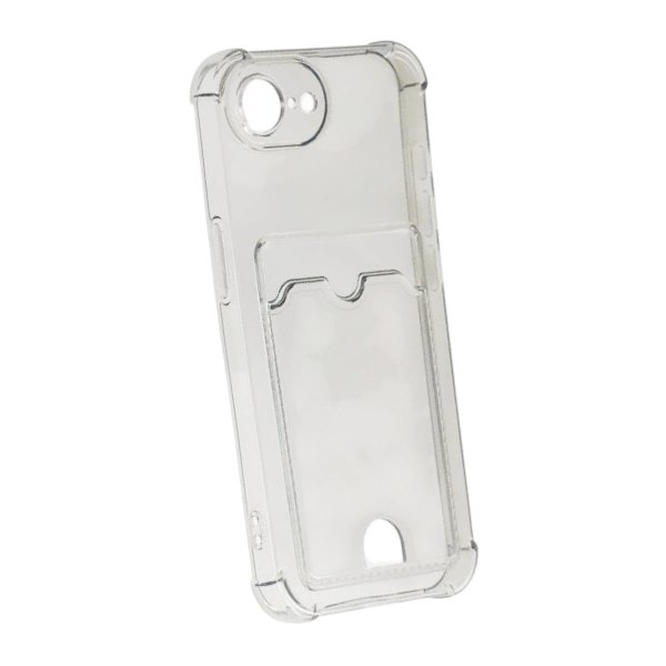 iPhone 16e/17e Skal Korthållare Transparent Svart