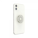 Popsockets PopGrip Clear Glitter Silver