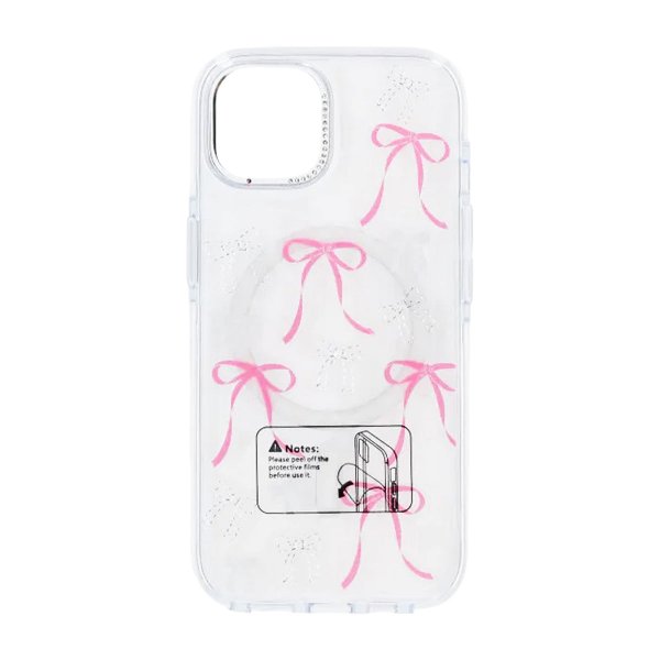 iPhone 15 Skal Mönster MagSafe Rosett