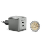 Alogic Laddare Dual USB-C Rapid Power 45W Cube GaN Grå