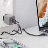 Alogic Laddare Dual USB-C Rapid Power 45W Cube GaN Grå