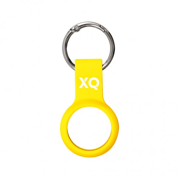 Xqisit AirTag Hållare Silicone Case Gul