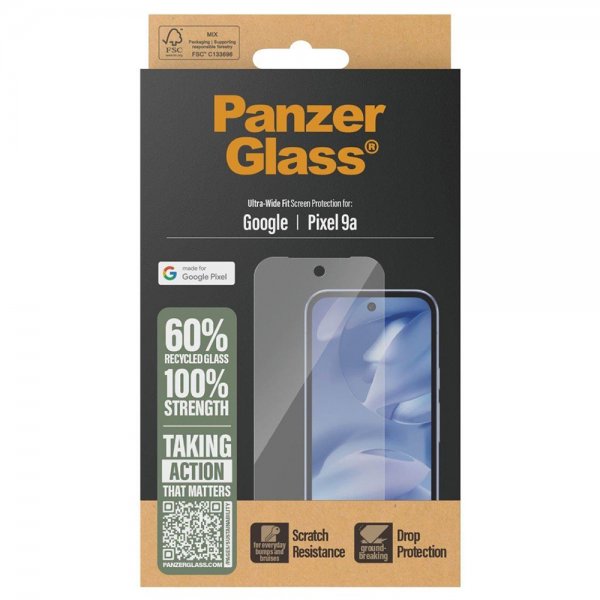 PanzerGlass Google Pixel 9a Skärmskydd Ultra-Wide Fit