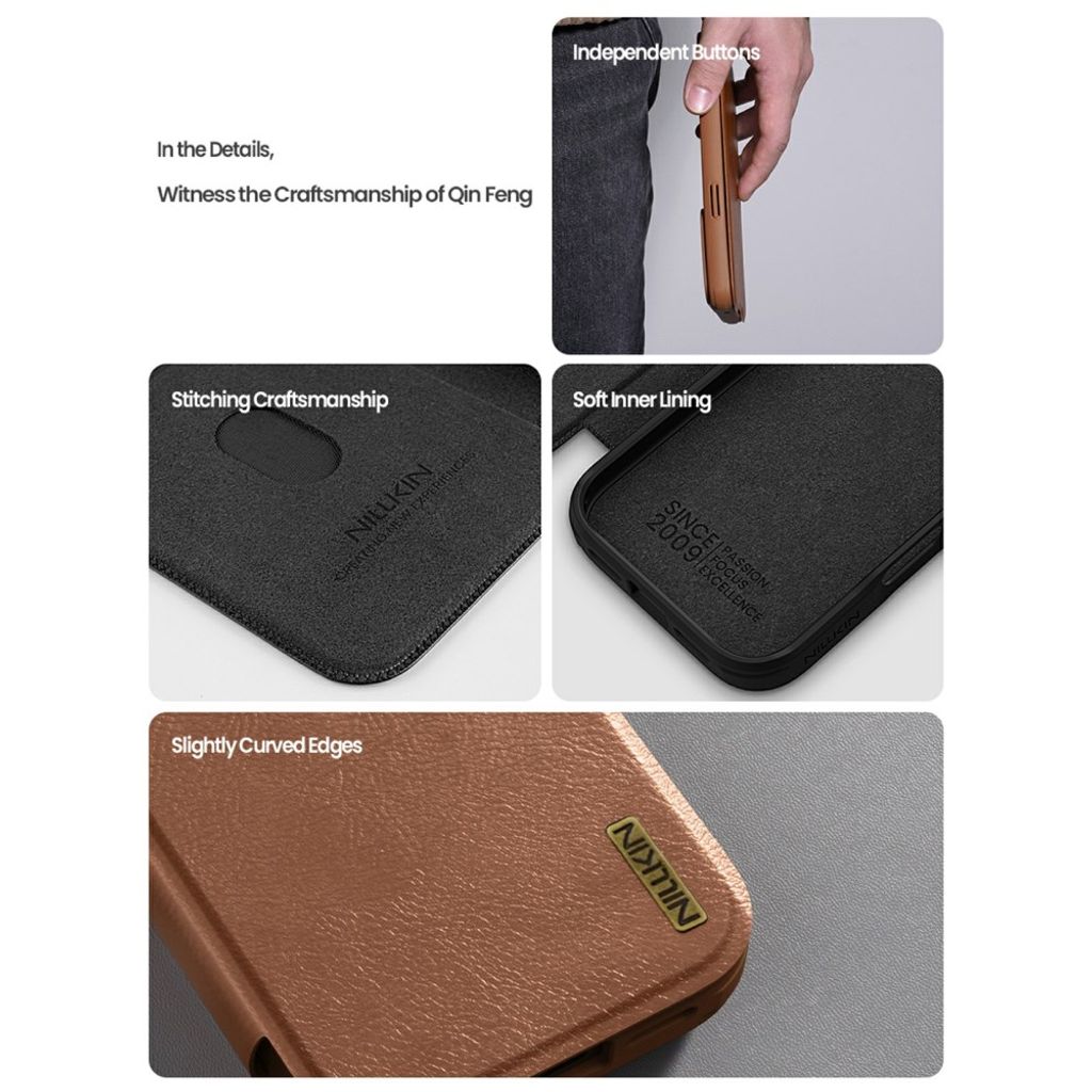 Nillkin iPhone 17 Pro/iPhone 18 Pro Fodral Qin Pro Svart