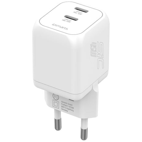 4smarts Väggladdare PDPlug SiC 45W 2xUSB-C