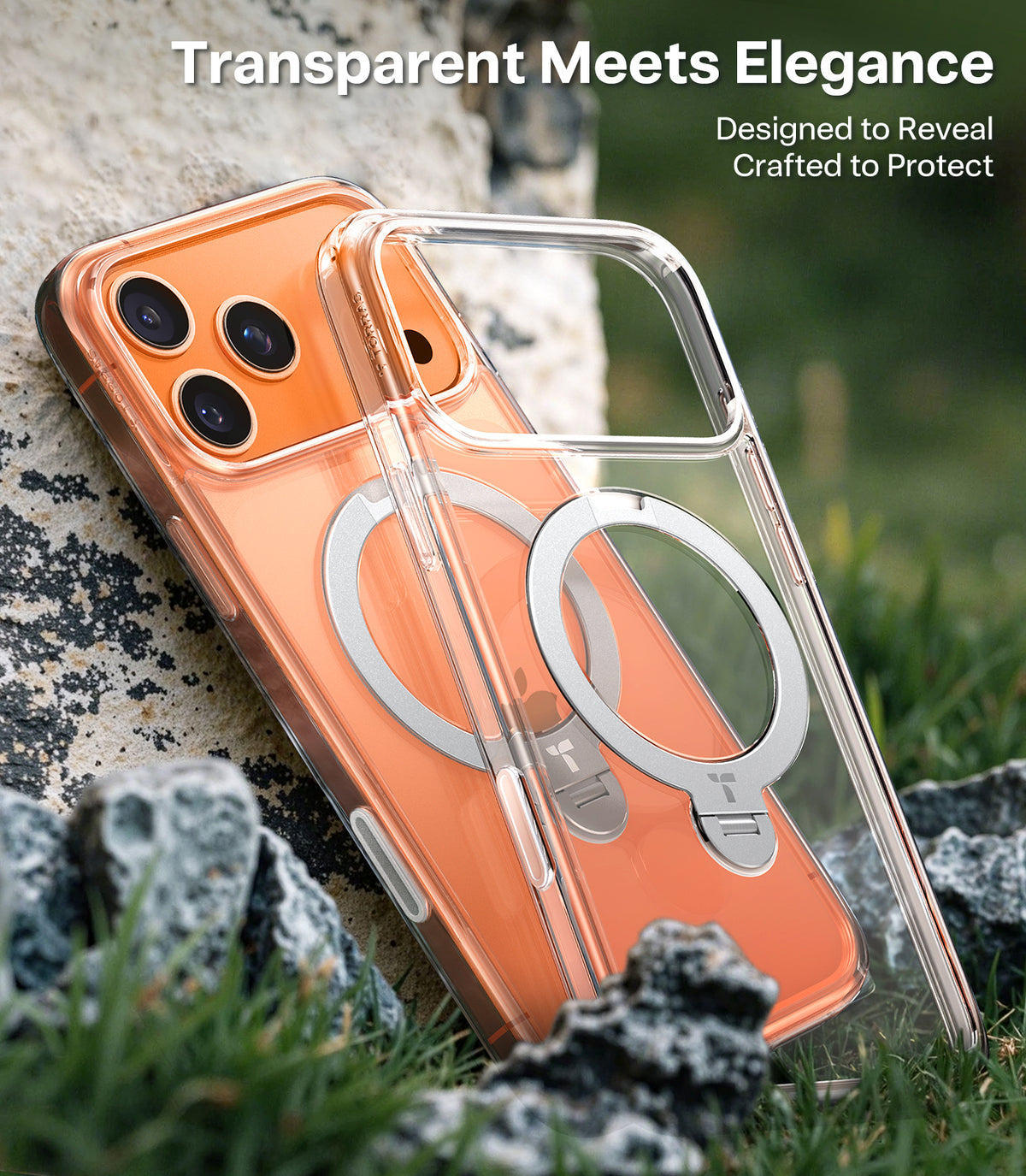 Torras iPhone 17 Pro Skal Ostand Q3 Spin Transparent