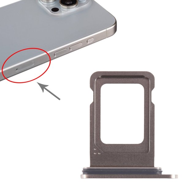 iPhone 15 Pro och 15 Pro Max Simkortshållare - Naturlig Titan
