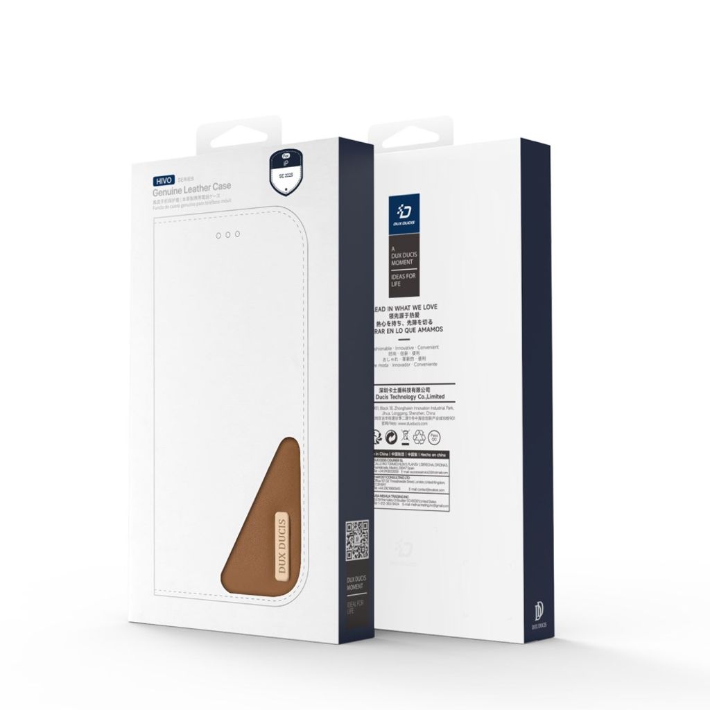 Dux Ducis iPhone 16e/iPhone 17e Fodral Hivo Series Brun