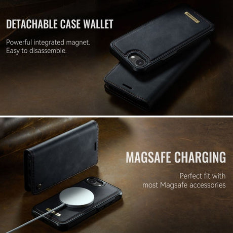CaseMe iPhone 16e/iPhone 17e Fodral C49 Series Svart