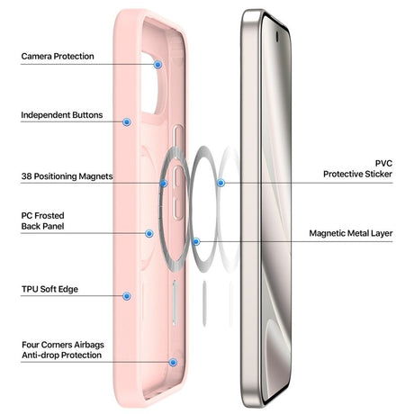 Dux Ducis Google Pixel 9 Pro XL/10 Pro XL/11 Pro XL Skal Yind Series MagSafe Rosa