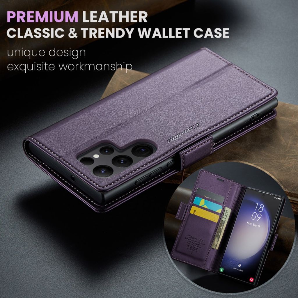CaseMe Samsung Galaxy S24 Ultra Fodral 023 Series Lila