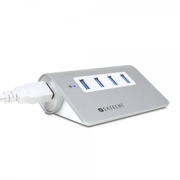 Satechi USB 3.0 Hubb av aluminium 4 portar Silver