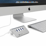 Satechi USB 3.0 Hubb av aluminium 4 portar Silver