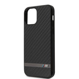 BMW iPhone 12/iPhone 12 Pro Skal Carbon & Alu Svart