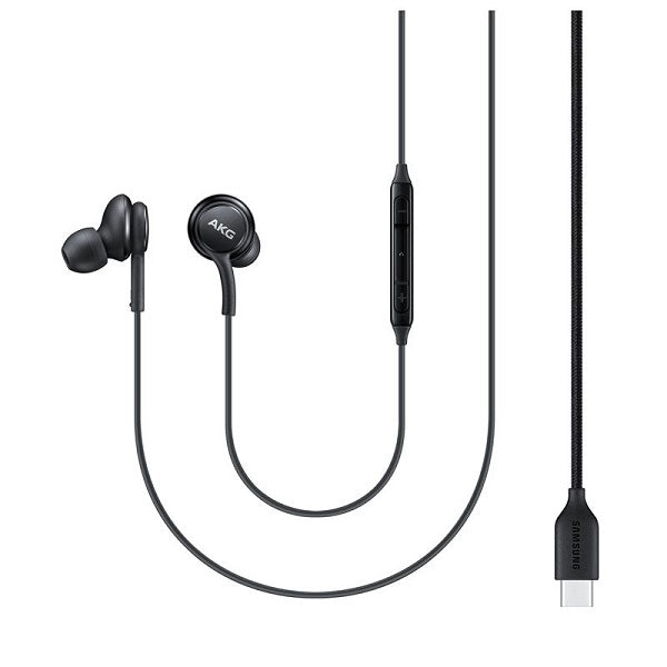 Samsung Original AKG Trådade Hörlurar med USB-C Kontakt Svart