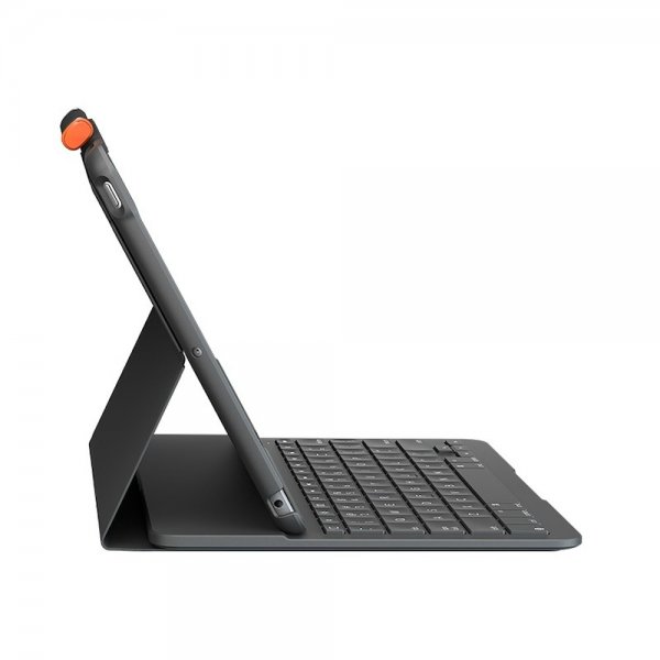 Logitech iPad 10.2 (gen 7/8/9) Fodral med Tangentbord Slim Folio Nordic Grå