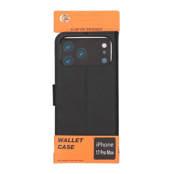 iPhone 17 Pro Max Fodral med Kortfack Stativfunktion Svart