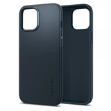 Spigen iPhone 12 Pro Max Skal Thin Fit Metal Slate
