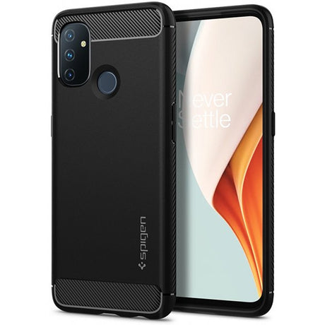 Spigen OnePlus Nord N100 Skal Rugged Armor Matte Black